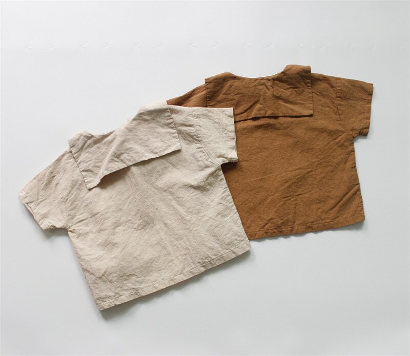 de algodón de otoño ropa de bebé coreano estilo las niñas Tops de manga corta ropa de niños pijo Casual blusas estilo G004