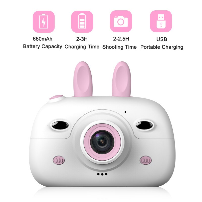 18MP Children Mini Camera HD 1080P Digital Video Photo Camera Front Rear Dual Cameras 2.4 inch IPS Screen Kids Camera Best