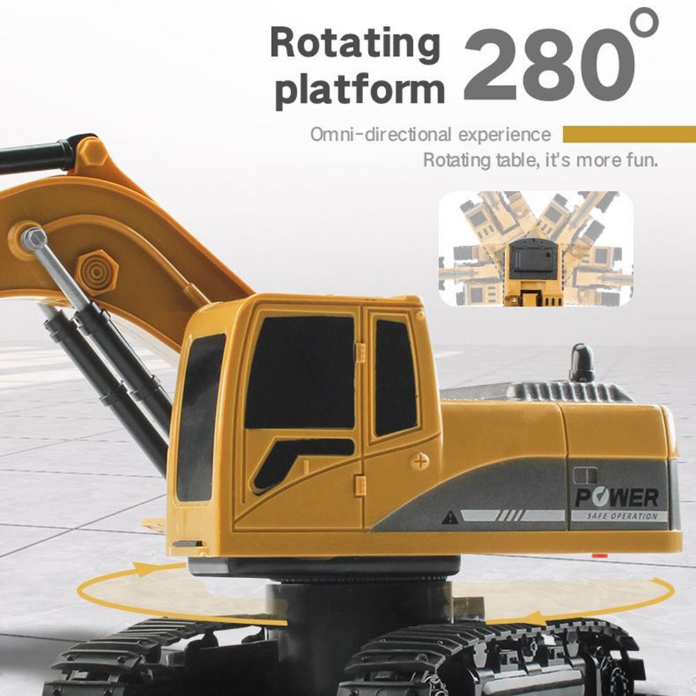 Rc Graafmachine Speelgoed 2.4Ghz 6 Kanaals 1:24 Rc Techniek Auto Legering En Plastic Graafmachine 6CH En 5CH Rtr Voor kids Christmas