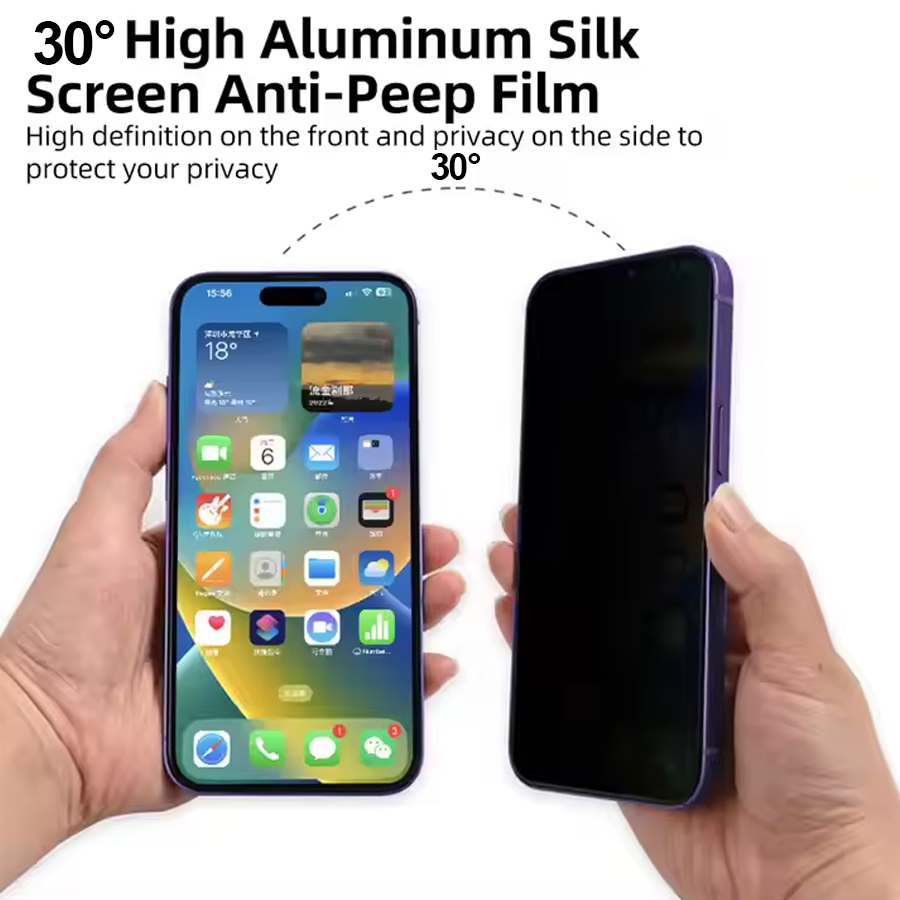 Privacy Screen Protector For iPhone17 16 15 14 13 12 11 X XS XR Pro Max Anti-spy Tempered Glass For Apple 16 15 Plus Phone Film