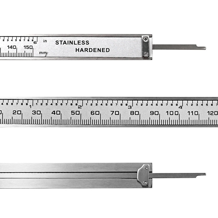 Con caja de herramientas de medición de acero inoxidable calibrador Digital 6 "150mm Messschieber paquimetro instrumento de medición calibradores Vernier