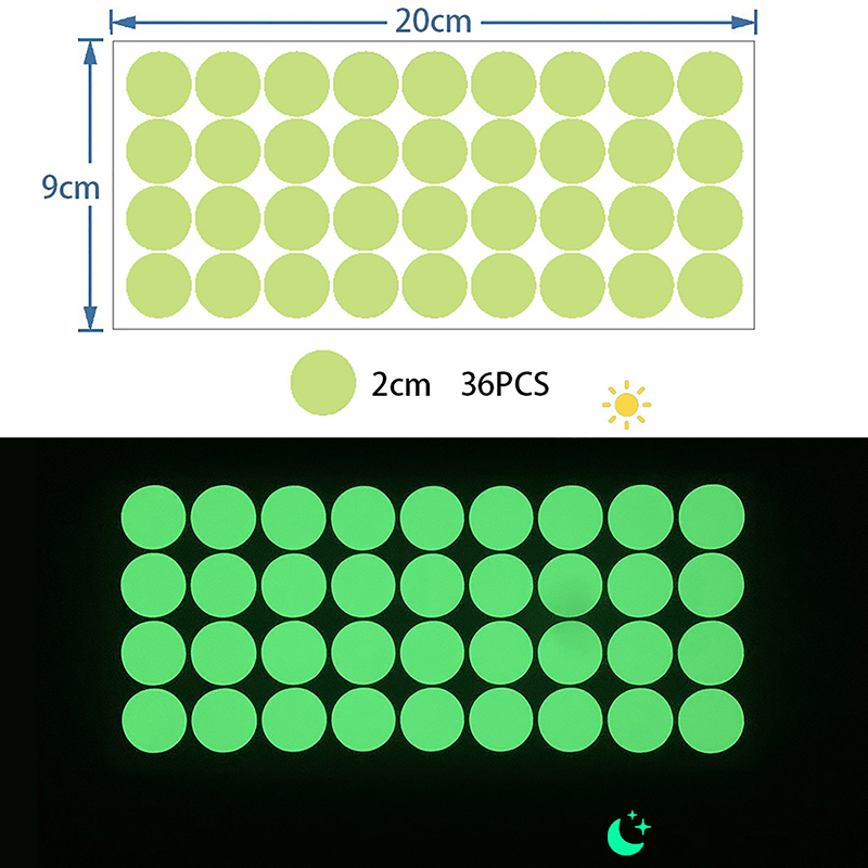 Pegatinas de pared de puntos luminosos fluorescentes para el hogar, pegatinas decorativas autoadhesivas para pared de habitación de niños, bricolaje, brillan en la oscuridad: Gris
