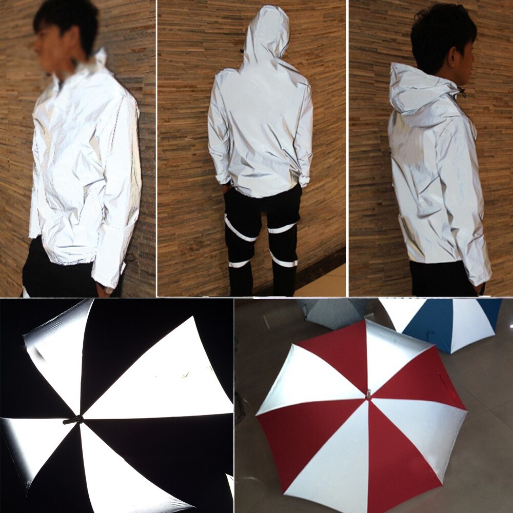 Silver Reflective Fabric By Yard High Shine Fabric Silver At Night for Clothing PatchWork Sewing Art