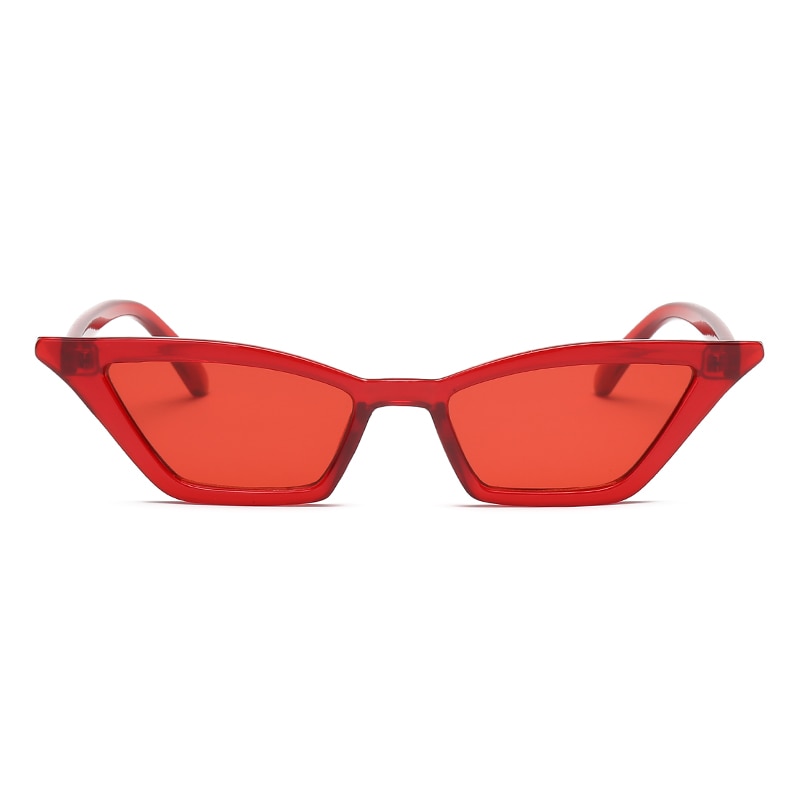 Vintage solbriller kvinder cat eye luksus mærke solbriller retro små røde damer solbriller sorte briller oculos: Cred