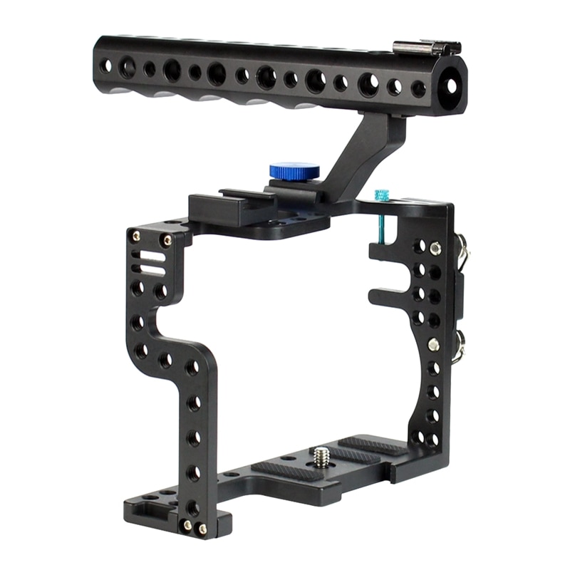 Camera kooi stabilisator, aluminiumlegering camera video kooi voor panasonic lumix  gh3/gh4 met bovenste handvat