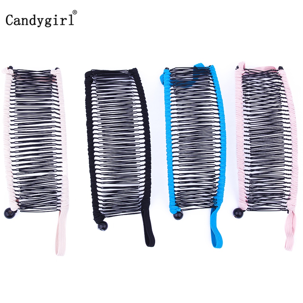 Pince banane pour cheveux épais, naturels, bouclés, Vintage, extensible, multi-styles, peigne, accessoires pour cheveux
