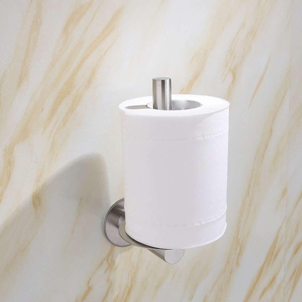 Stainless Steel Wall-mounted Standable Towel Rack Pole Paper Roll Holder