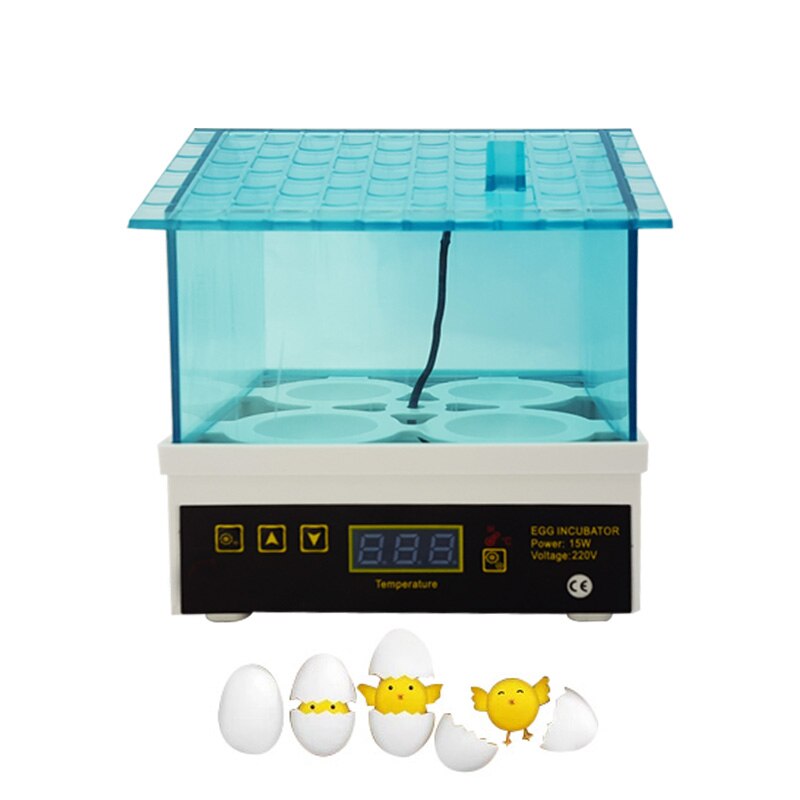 4 Egg Incubator Automatic Temperature Control Small Brooder Hatchery Egg Incubator Hatcher for Chicken Duck Bird Pigeon Quail