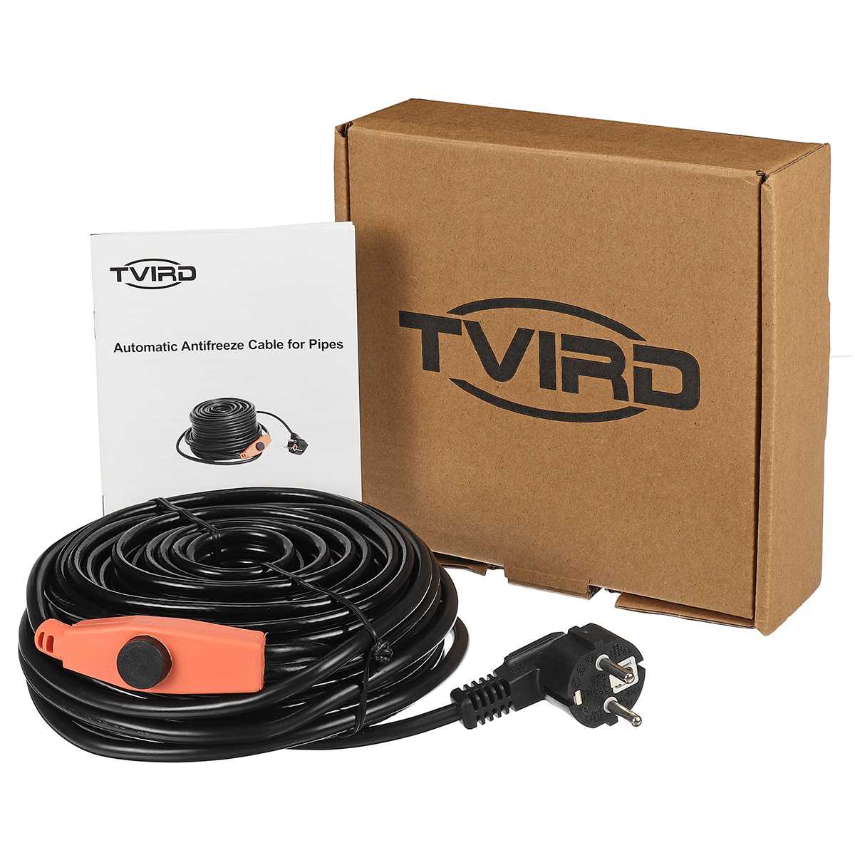 230V 12M Anti-Freeze Pipe Heating Cable Pipe Frost Protection Waterproof Heating Cable With Mini Inteligent Controller EU Plug