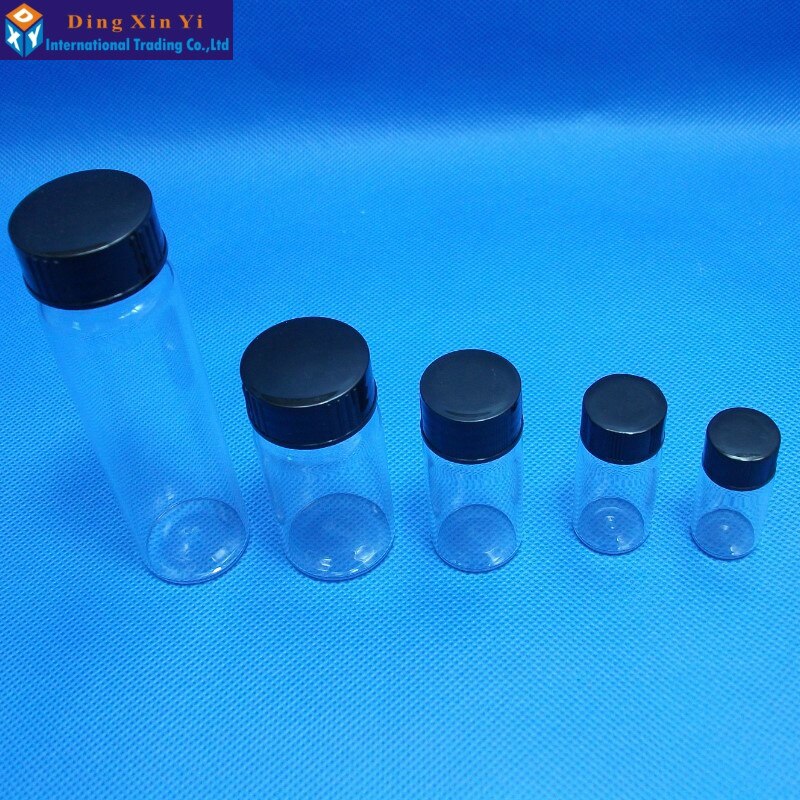10ML10pcs/lot Glass Vials glass sample bottles Transparent Glass Bottle with cover High boron silicon bottle