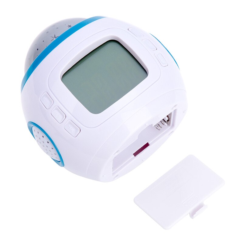 LED Digitale Wekker Snooze Starry Star Gloeiende Wekker Voor Kinderen Babykamer Kalender Thermometer Nachtlampje Projector