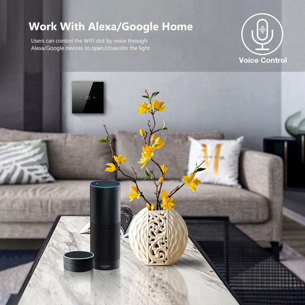 AVATTO Tuya Led Touch Wifi Dimmer Light Switch, Smart Strip Bulb Dimmer Switch with APP, Voice Remote for Alexa, Google Home