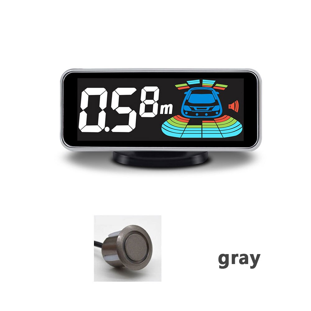 8 Car probes Parking Electromagnetic Sensor Motion Backlight Car Electronics Auto Blind Spot Detector Kit Voice Buzzer: Gray / 4-probe radar