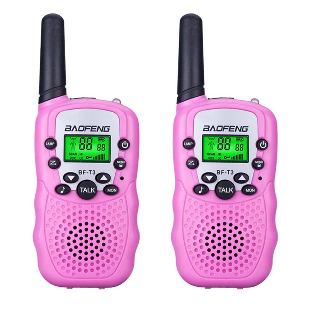 2Pcs / Set Mini Walkie Talkie Portable Toys Outdoor Activities Birthday Christmas For Children: pink   US