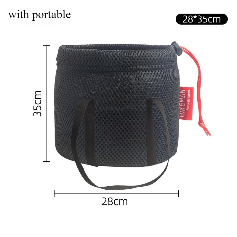 draussen Camping Topf Aufbewahrung tasche tragbare Picknick Kochgeschirr Aufbewahrung tasche Sandwich Gittergewebe Kordel zug Tasche draussen Herde Zubehör: Burgunderrot