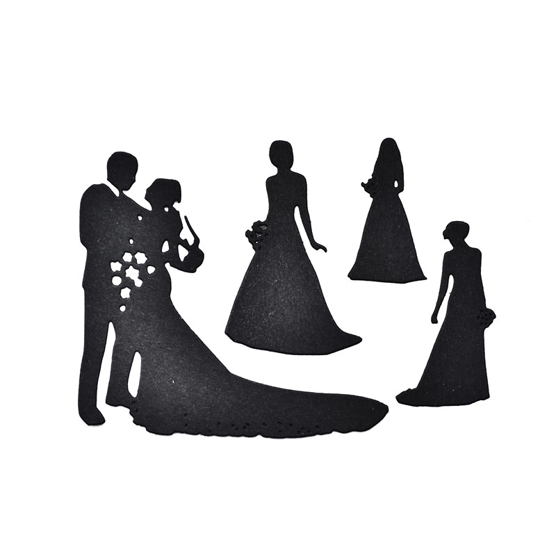 Kokorosa Wedding Dies Metal Cutting Dies for Card Making Scrapbooking Dies Embossing Stencil Craft Frame Couple Dies