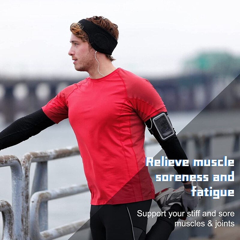 4 Pcs Thermal Arm Warmer Compression Arm Sleeve for Men Women Winter Outdoor Activities Cycling Basketball