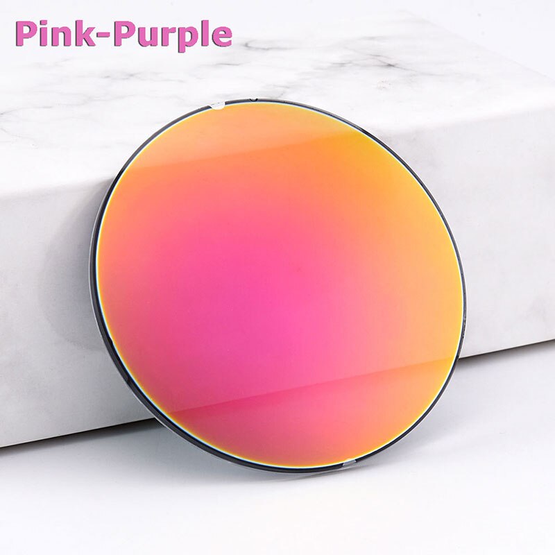 1.499 Singola Visione Polarizzati Specchio Variopinto di Miopia Occhiali Da Vista Lenti SPH-9.00 ~ 0 Cyl Ottico Lente Occhiali Da Sole di Alta qualità: Pink Purple