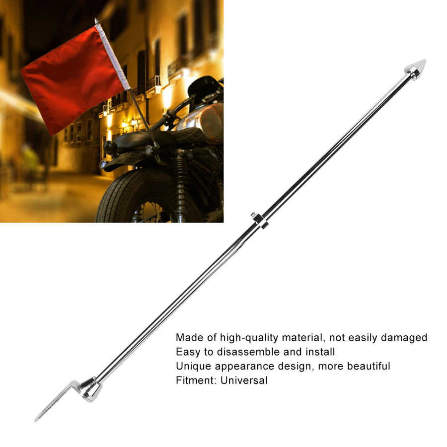 Mât de drapeau universel pour moto, porte-bagages de siège arrière, support de montage, accessoires, décorations d&#39;arbre de noël