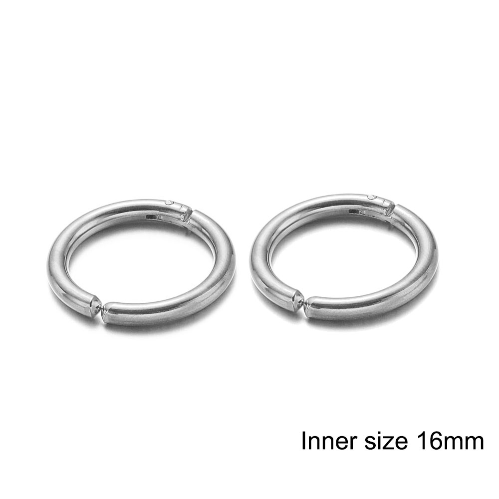 6 uds. De acero inoxidable sin agujero, pendientes con Clip, aros sin perforación, pendientes para mujeres y hombres, pendientes Piercing, joyería: Bronce antiguo plateado