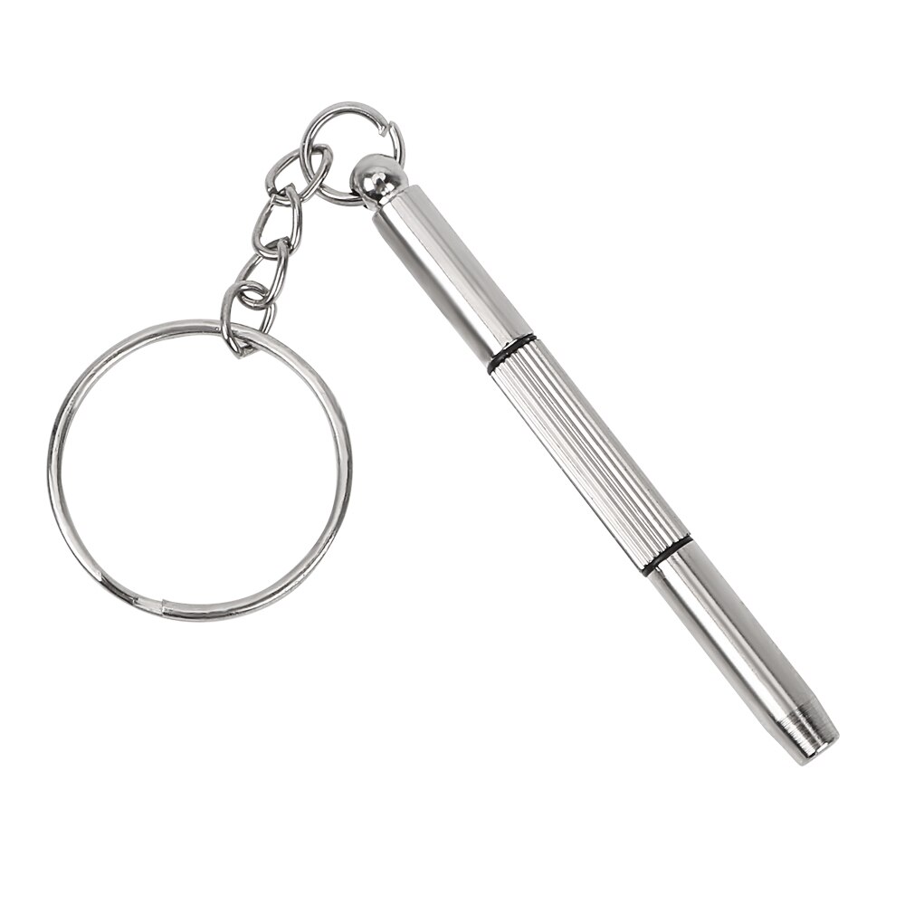 NICEYARD 3 in 1 Phillips and Slotted Screwdriver Combination Mini Screwdriver Key Ring Alloy Portable Watch Glasses Repair Tool