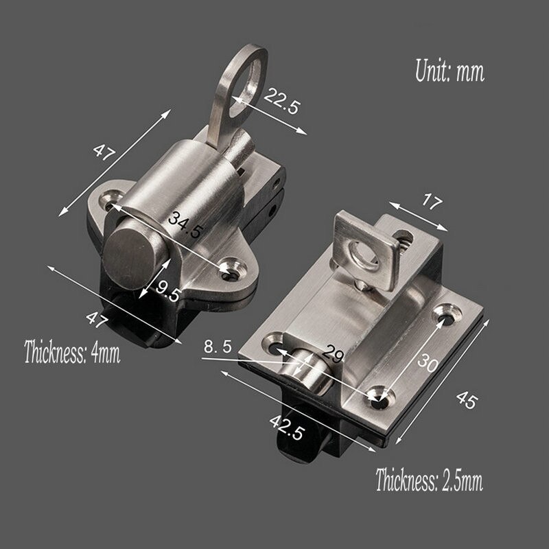 Loquet/boulon automatique à fermeture automatique, pour porte de balcon et fenêtre, quincaillerie de porte à ressort, en acier inoxydable