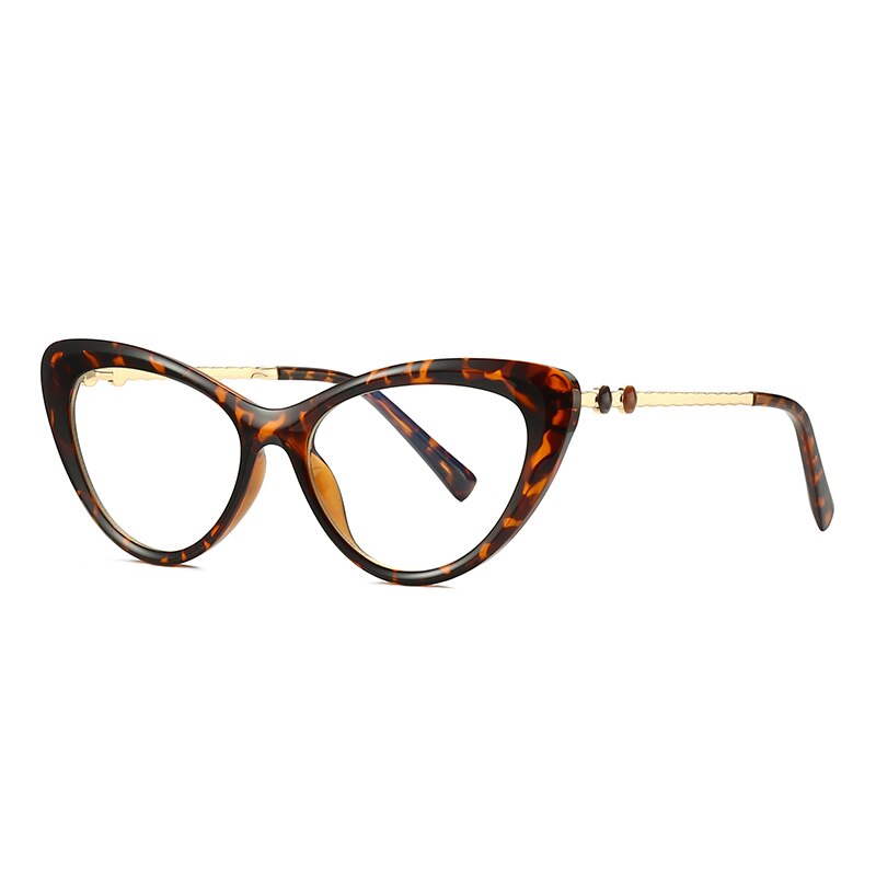 Montura de gafas de ojos de gato para mujer, lentes transparentes de de , gafas graduadas para miopía,: hawksbill