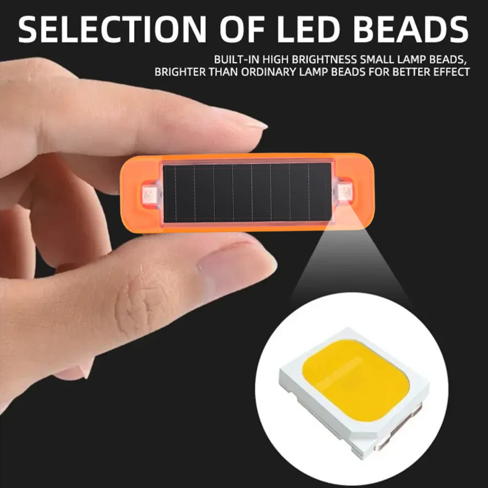 1-5 Stuks Auto Waarschuwingslampje Voor Fiets Motorfiets Scooters Solar Led Waarschuwt Licht Rood-Blauw Led Strobing Signaal Zonne-Energie Knipperlicht