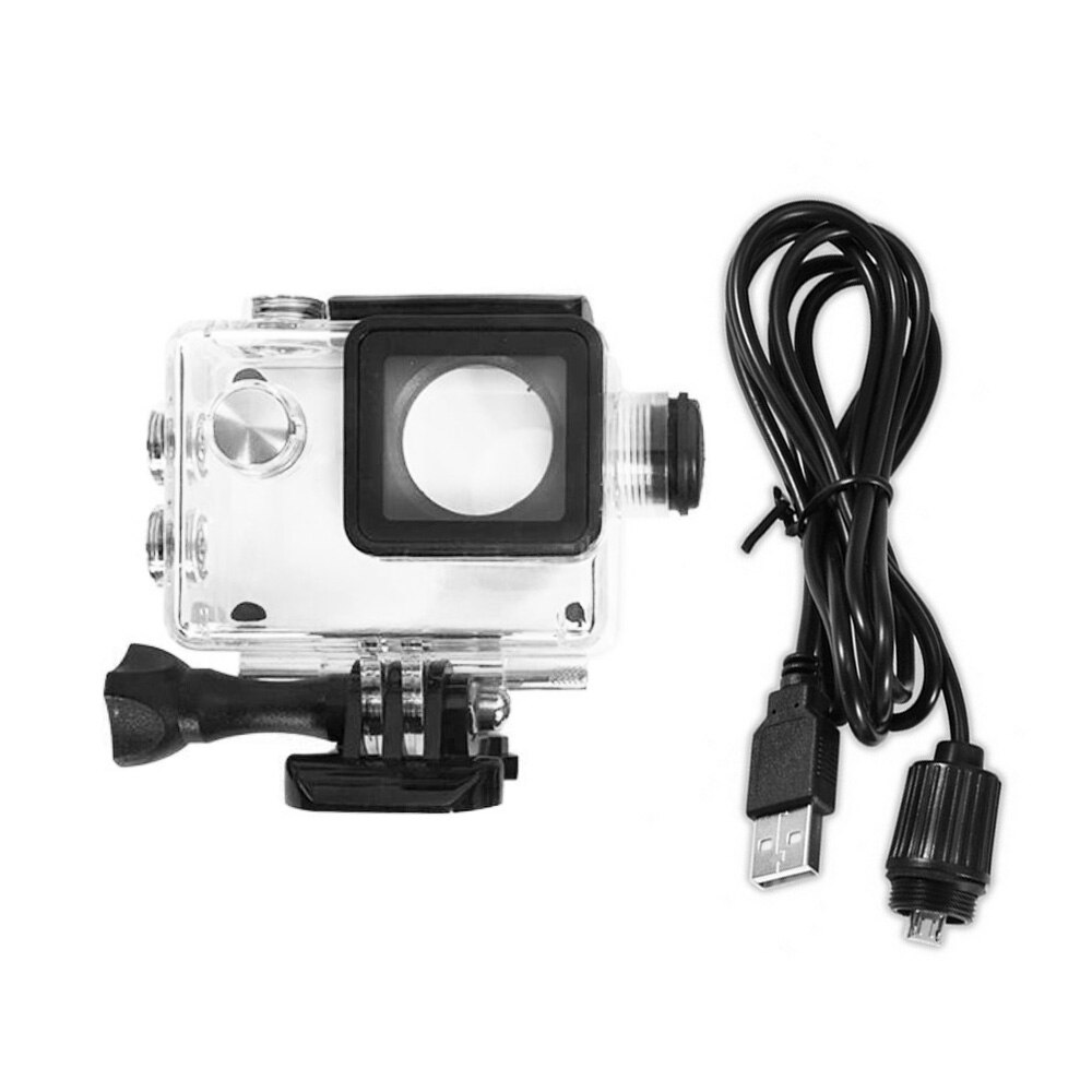 Carcasa subacuática TUYU carcasa impermeable para SJCAM SJ4000/SJ7000 C4 C30 W8 W9 H9 accesorios cámara de acción con Cable de carga: Default Title