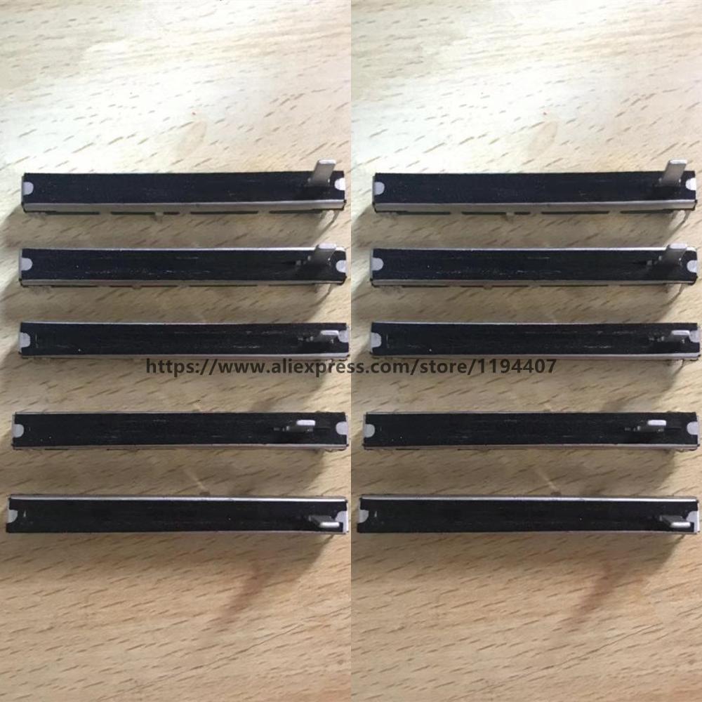 10pcs 75mm Suitable Majestic Fader 7.5 cm double sliding straight dual channel fader potentiometer A10K A10KX2 15MMC