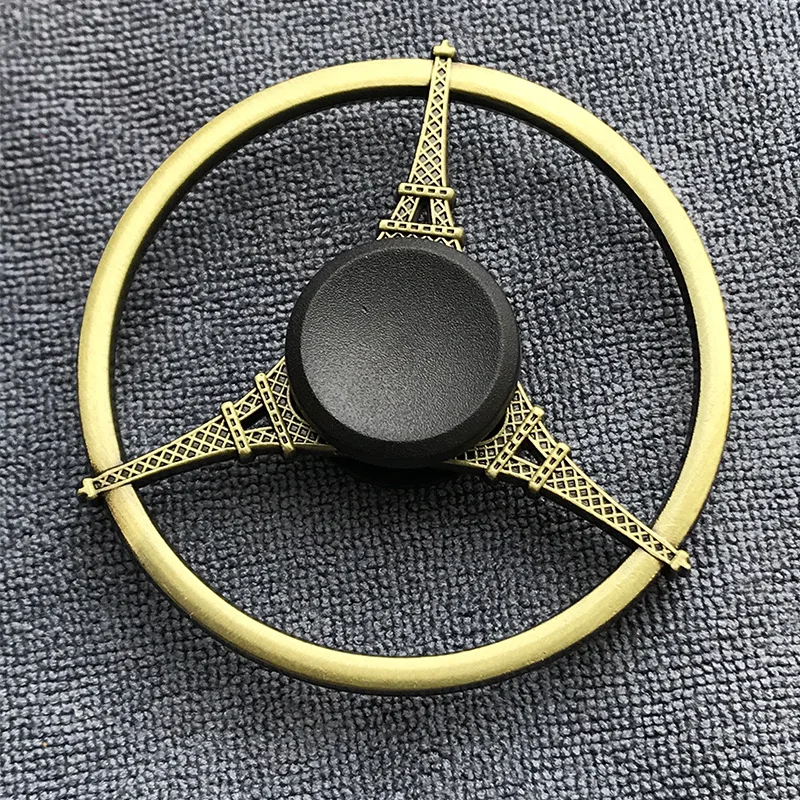 Bronze Farbe Metall Fidget Spinner R188 Stumm Lager Legierung Hand Spinner Stress Relief Dekompression Spielzeug für Kinder Erwachsene: Himmel Blau