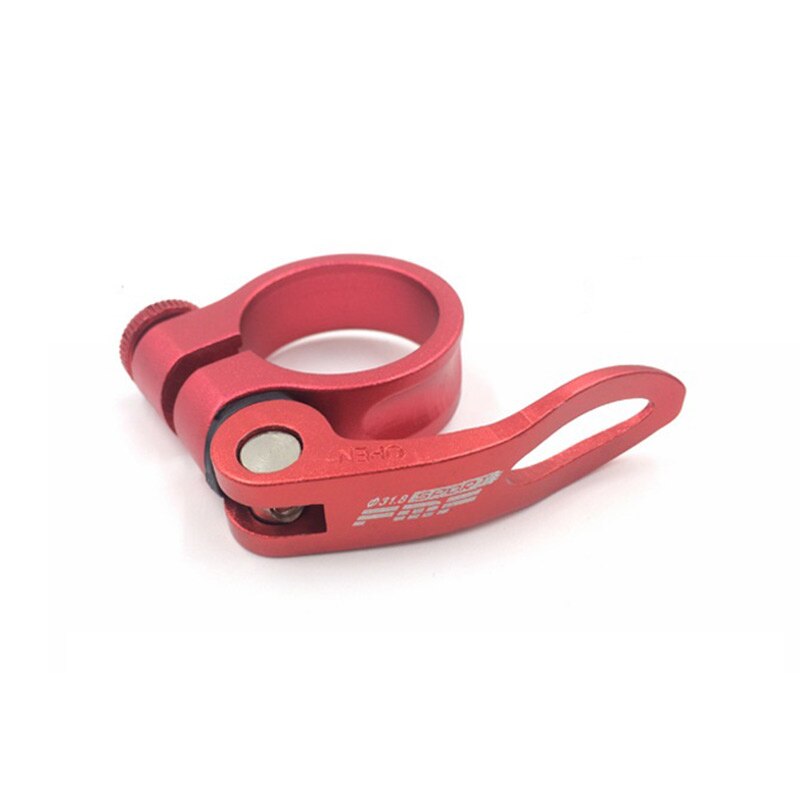 31.8mm 34.9mm cykelstole klemmer aluminiumslegering klemmer quick release mtb mountain lock cykeldele sadelpind klip: 34.9 røde