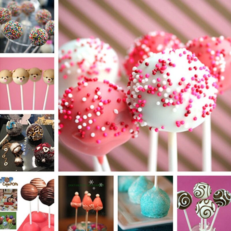100 Stuks Pop Sucker Sticks Diy Cake Lolly Stok Plastic Lolly Handleiding Lolly Chocolade Mold Dessert Gereedschap