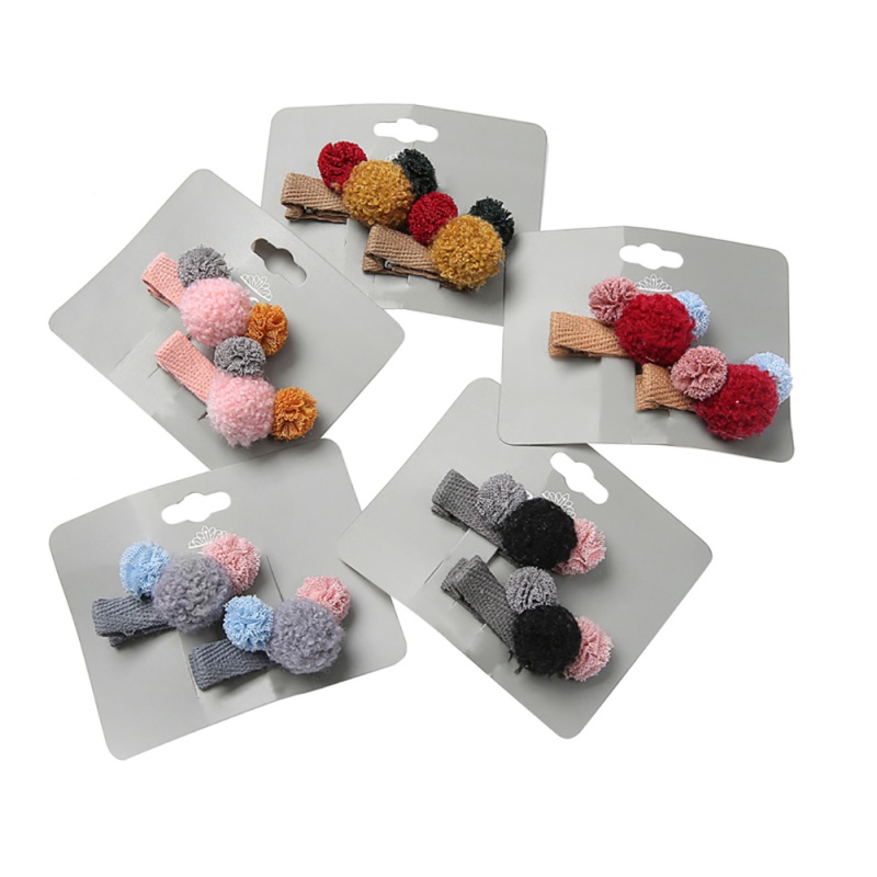 Girls Pin Cartoon Small Hair Candy Color Ball Children's Duckbill Clips Hair Pins Girl Bangs Clip Card Hair Accessories