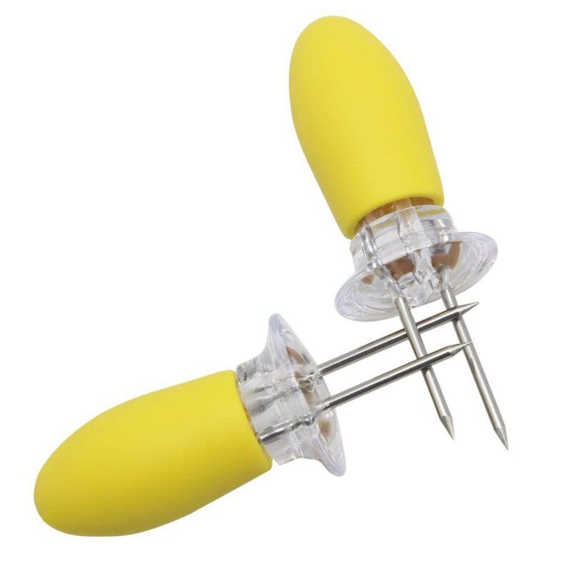 JX-LCLYL 4pairs Corn On The Cob Holders Skewers Kitchen Forks BBQ Food Hygiene Sticks
