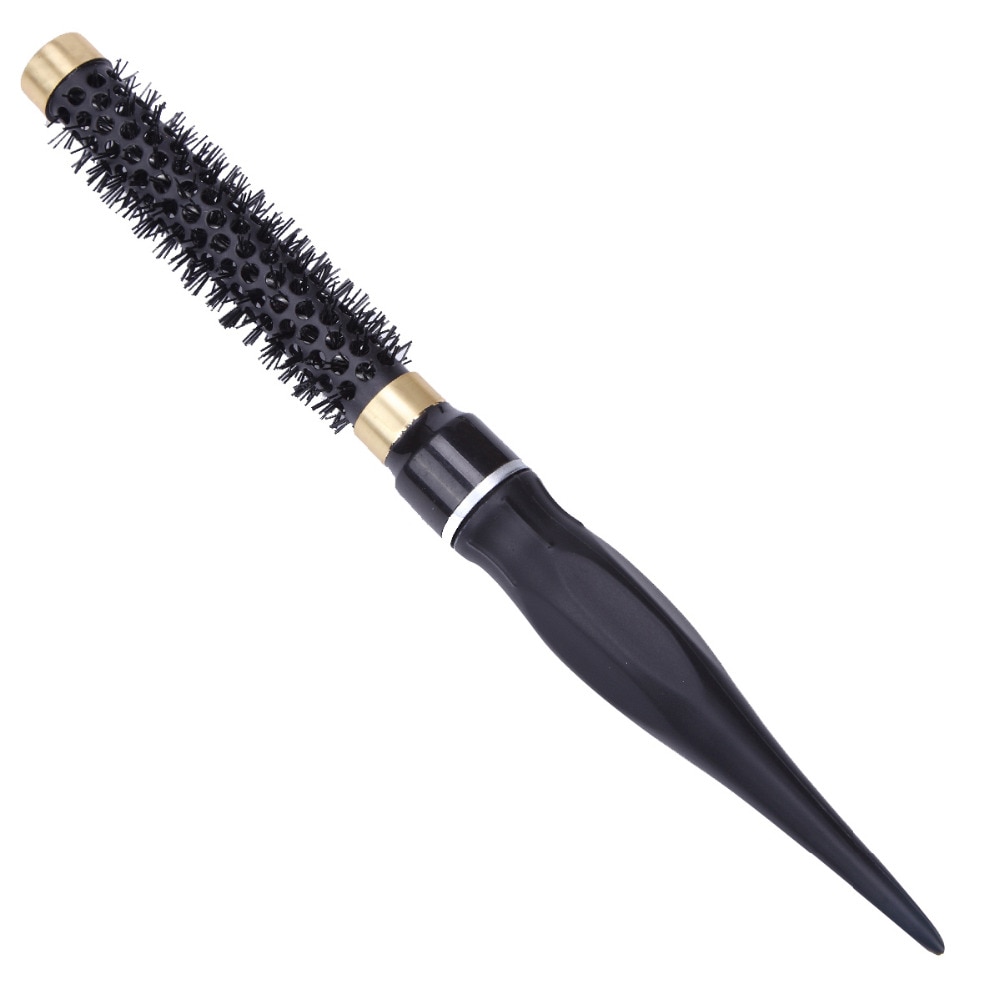 Cepillo de pelo de hierro de cerámica de 5 tamaños, peine de barril redondo antiestático resistente a altas temperaturas, herramienta para rizar y secar el cabello