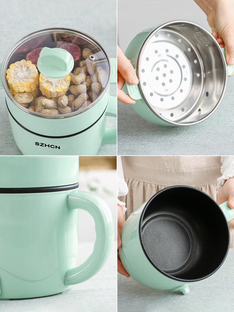 220V Mini Multifunction Electric Cooking Machine Household Single/Double Layer Pot Multi Electric Rice Cooker Non-stick CF42