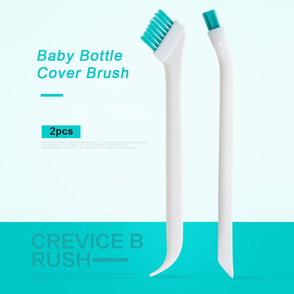 2 pçs/set Estreito Punho Longo Escova de Limpeza Portátil Tampa do Frasco De Leite Do Bebê Escova Escovas De Limpeza Lacuna Lacuna Bebê Casa Abastecimento