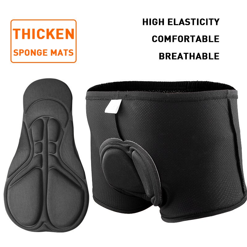 Cycling Shorts Bicycle Underwear Pro 5D Gel Pad Shockproof Cycling Underpant Bicycle Shorts Bike Underwear with Sponge Gel Padde