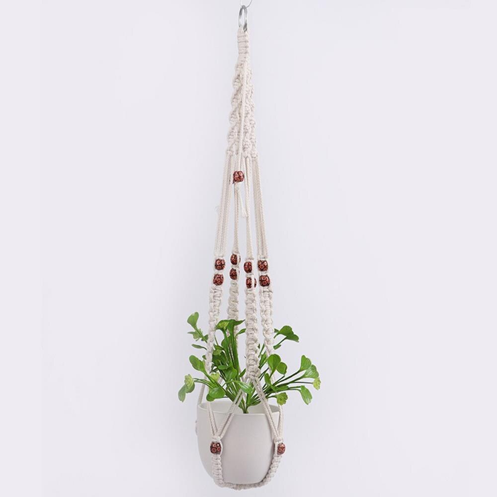 Katoen Bloempotten Bureau Plant Opknoping Touw Mand Glas Terrarium Gevlochten Hanger Pot Decoratie Handgemaakte