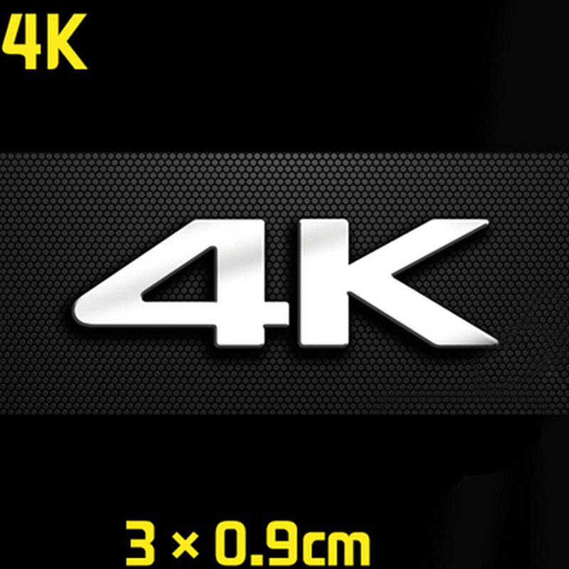 Etiqueta 4K HDR FHD HD, Monitor de TV, cine en casa, teléfono móvil, pegatina de Metal, pegatina de transferencia: D