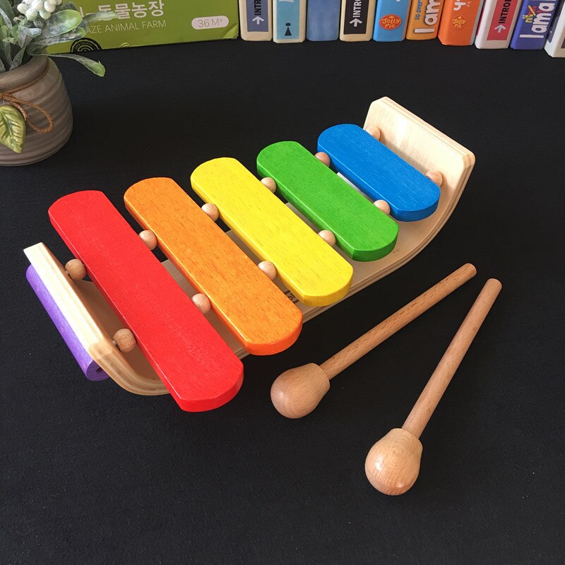 Xylofoon Speelgoed Chrismas Voor Kids Regenboog Houten Xylofoon Voor Kinderen Muzikaal Speelgoed Creatieve Instrument Houten Instrumenten