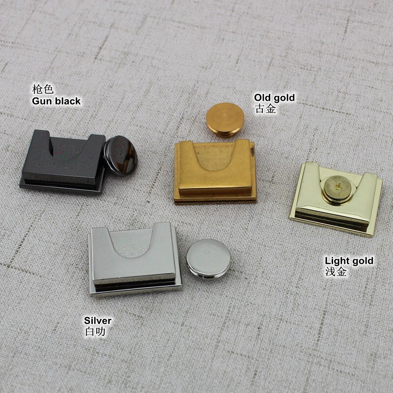 2sets 5colors Square lock metal for handbags factory hardware Bag Parts Accessories