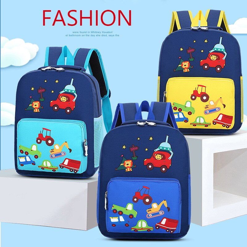 Mochila ligera con estampado para niños, morral escolar con dibujos animados del mundo, impermeable