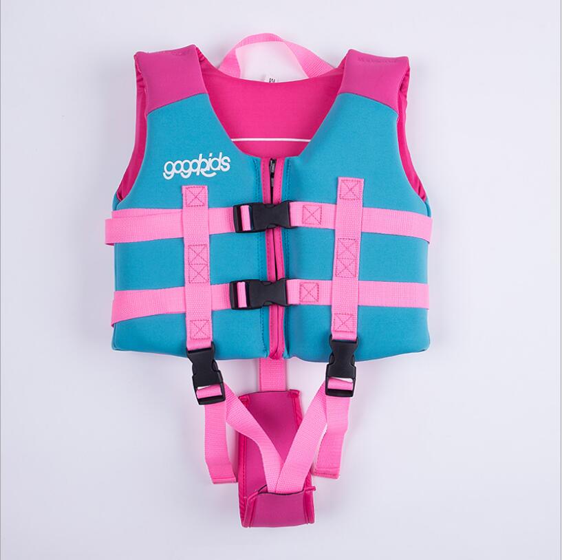 Qualidade superior das crianças do verão coletes salva-vidas barbatanas para meninos e meninas ternos de flutuabilidade coletes neoprene deriva coletes de natação: Vermelho / XL 30-35kg