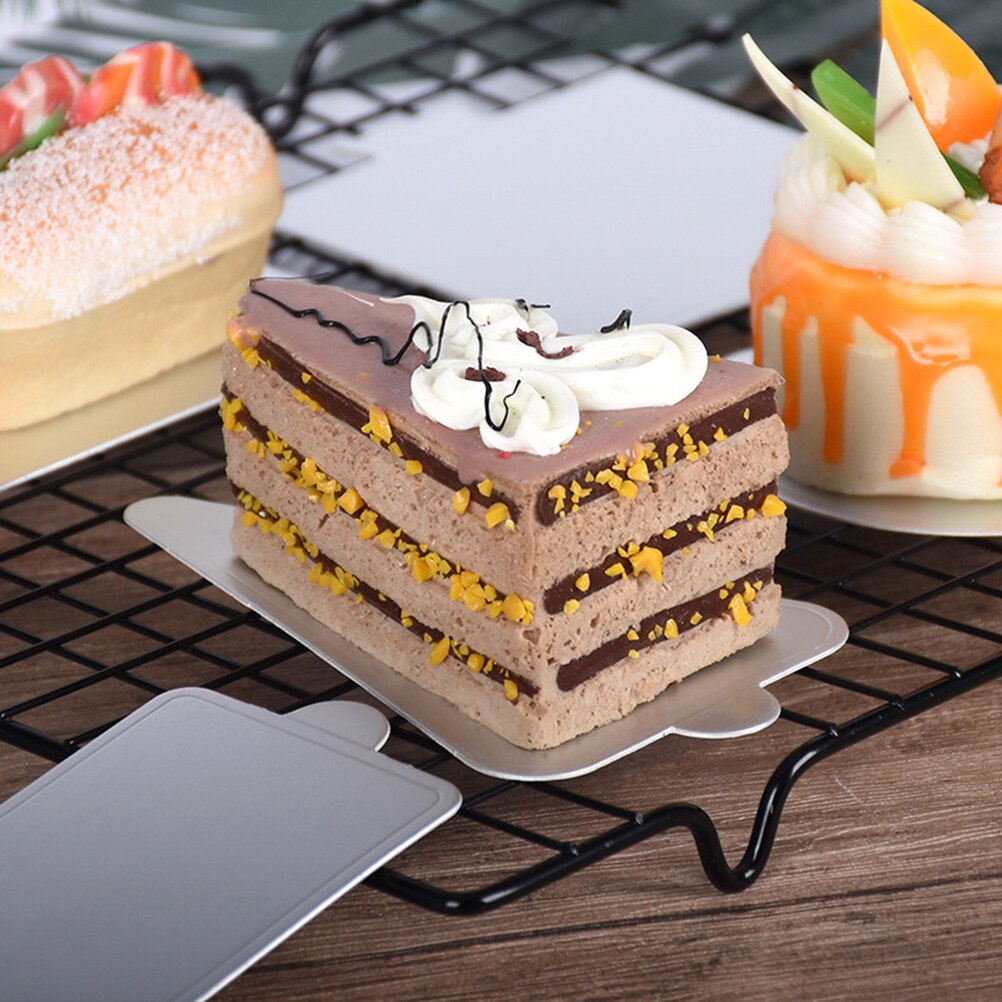 100pcs Cake Board Round Base Mousse Mat Disposable Cupcake Tray Silver Paper Cake Tray Holder For Restaurant Dessert Shop Baking