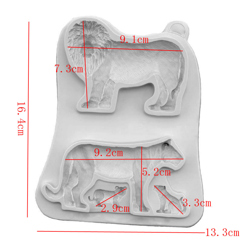 Safari dyr &amp; jungle blade form silikone form fondant kage indretning værktøj gumpaste sugarcraft chokolade former bageware værktøjer: Yx1628