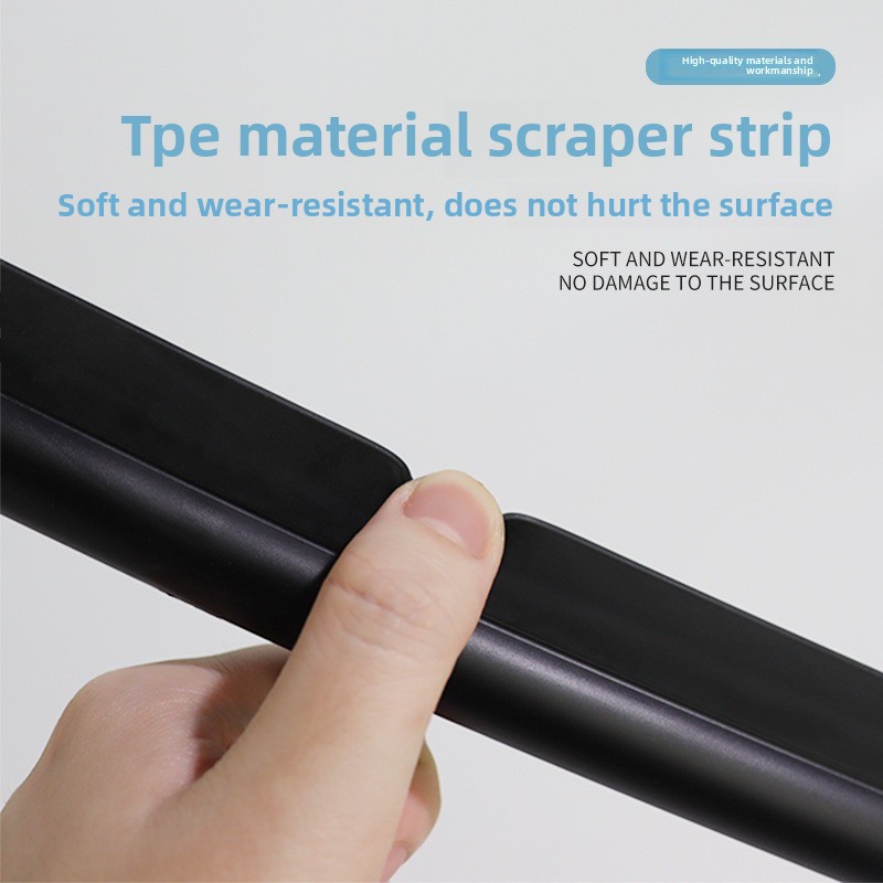 Shower Squeegee for Glass Door Wall Scraper Cleaner with Silicone Holder Bathroom Mirror Wiper Rubber Blade Water Remover Tool