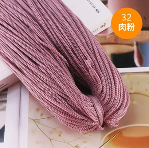 200 mt/los 3mm Farbe Nylon Schnur Faden Häkeln Hohl Linie Makramee DIY Hand-gewebte Armbinde Geflochtene Handwerk/schuhe