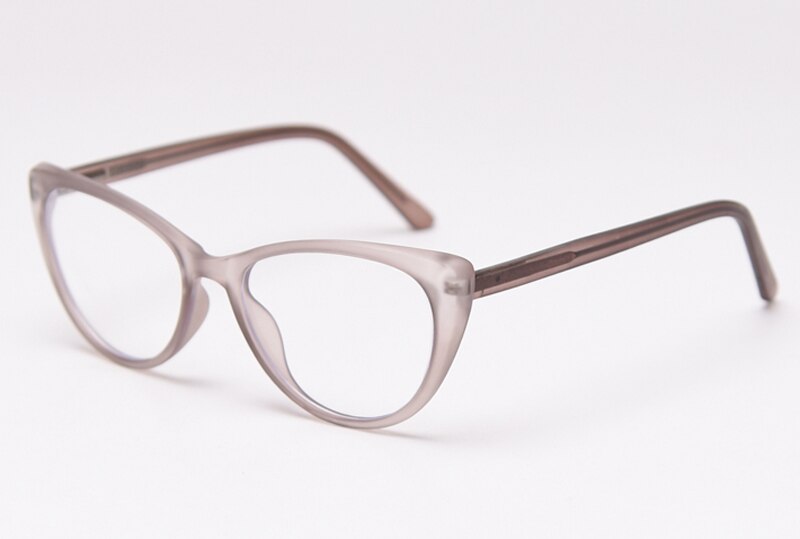 Peekaboo cat eye glasses prescription female pink brown transparent eyeglass frame for women clear lens birthday: light coffee frame